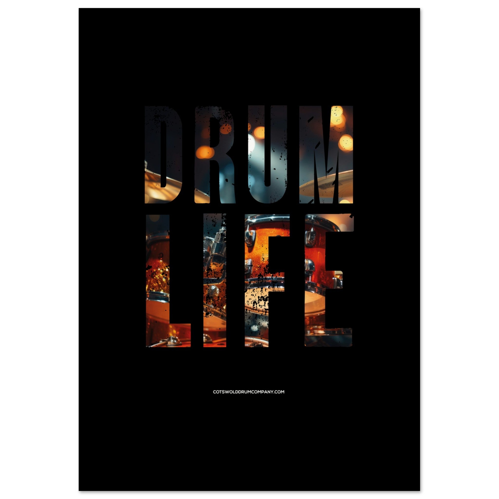 "DRUM LIFE" Print (black)
