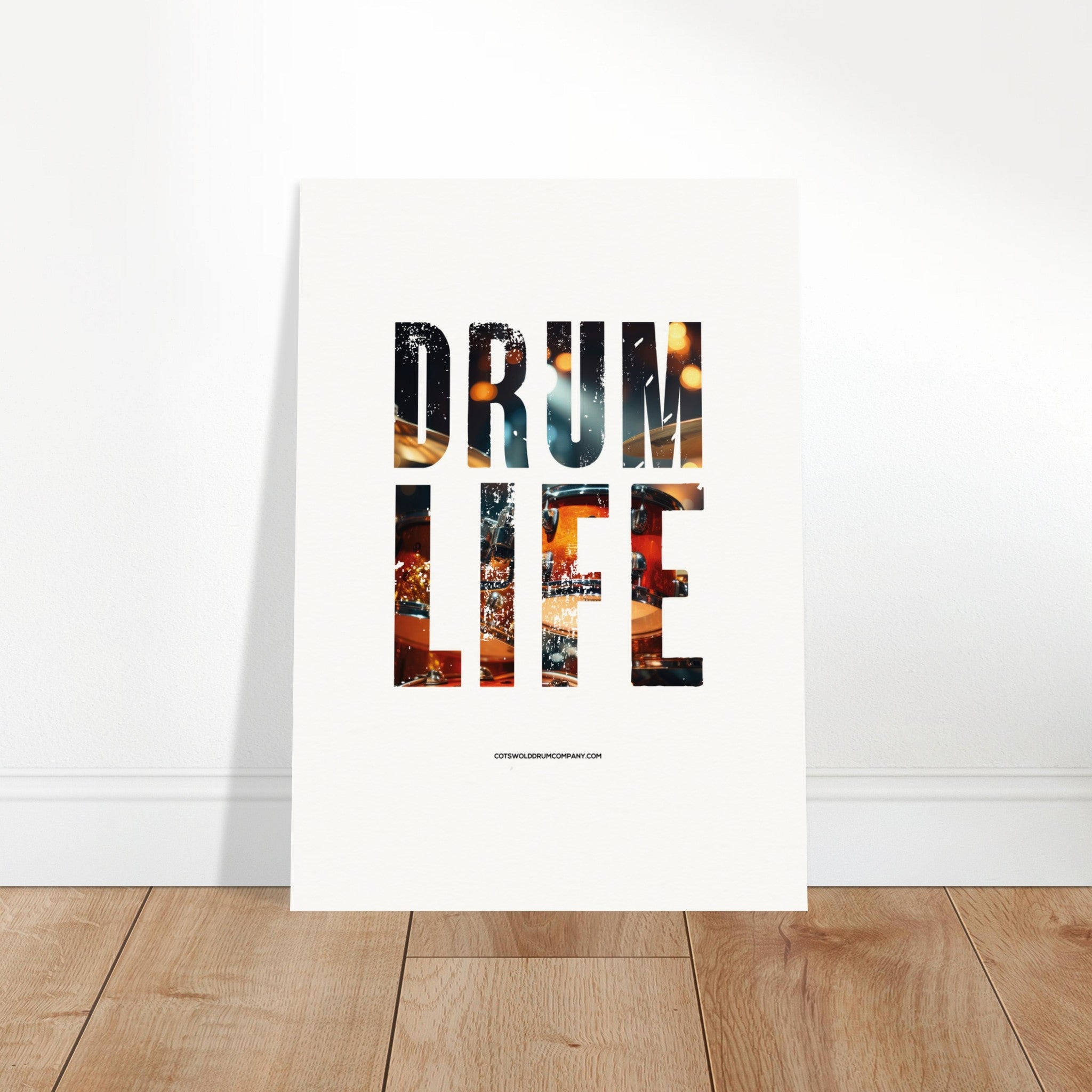"DRUM LIFE" Print (white)