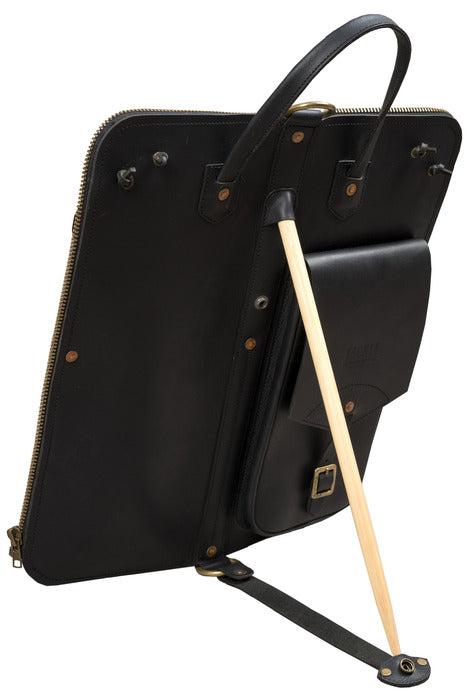 Tackle Leather Drumstick Bag Standing On A Drumstick