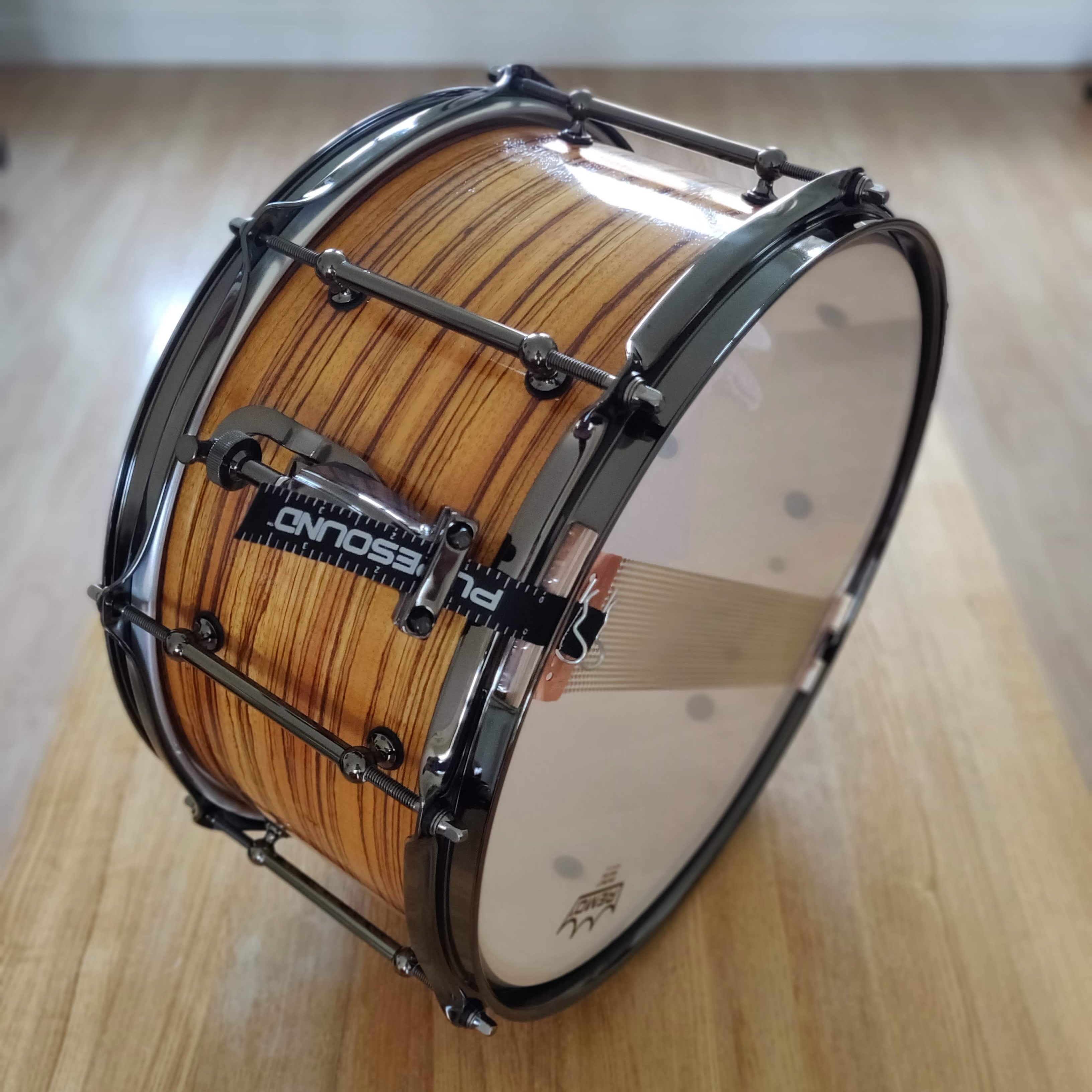 14" x 7" Zebrano on Birch Snare Drum